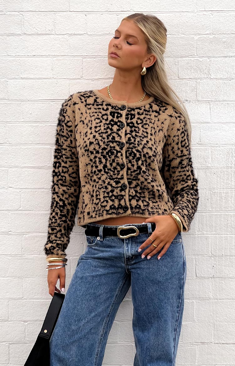 Kahli Leopard Print Cardigan