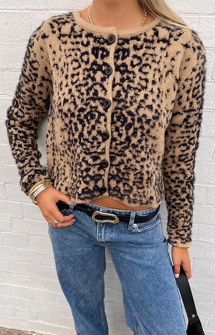 Kahli Leopard Print Cardigan