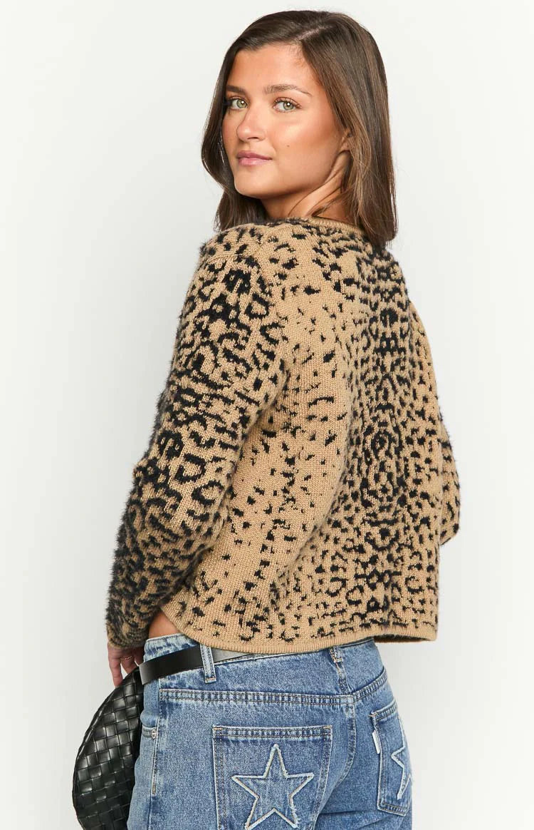 Kahli Leopard Print Cardigan