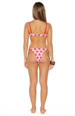 Kaia Pink and Red Polka Dot Underwire Bikini Top