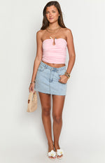 Kassy Pink Strapless Top Image