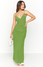 Katya Green Mesh Midi Dress Image