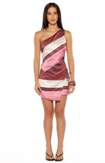 Kendall Pink Stripe Tie Skirt Image