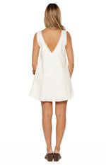 Kennie White Lace Trim Cotton Mini Dress Image