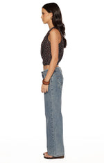 Khamie Brown Polka Dot Off Shoulder Top Image