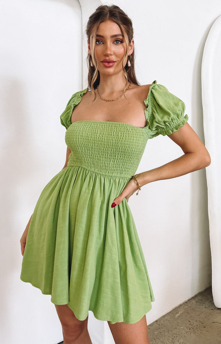 slim fit dress slacks Charl Green Cowl Neck Mini Dress main image 0