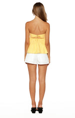 Klee Yellow Strapless Tie Back Top Image