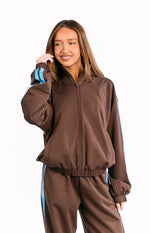 Kosie Chocolate And Blue Stripe Jacket Image