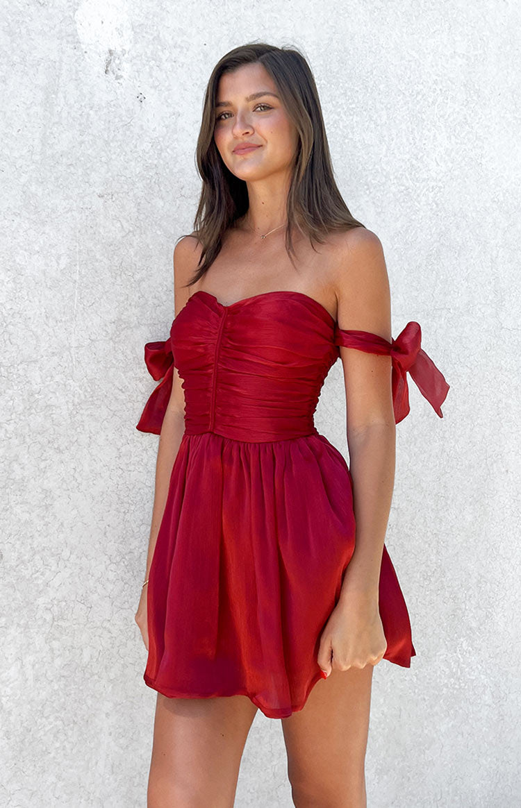 Kyli Red Mini Dress Image