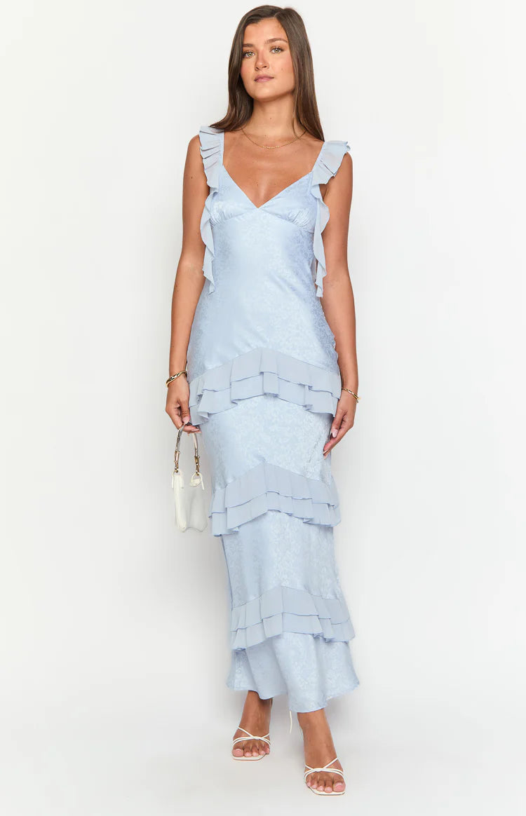 Leilani Blue Maxi Dress - US 12 | Beginning Boutique exclusive Leilani Blue Maxi Dress - US 12 | Beginning Boutique exclusive