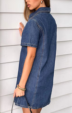 Lachie Dark Wash Denim Mini Dress