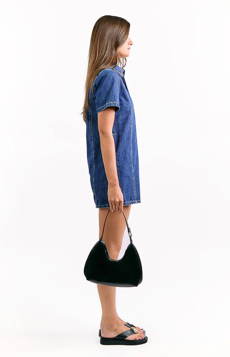Lachie Dark Wash Denim Mini Dress - US 8