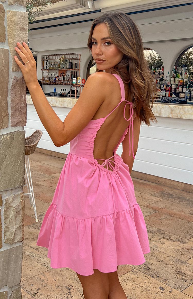 sexy summer mini dress Flirty Summer Mini Dress Pink Size S from Hello Molly