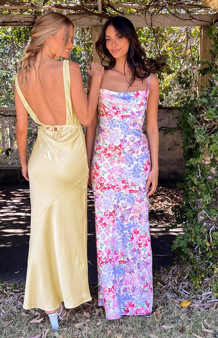 Laufry Yellow Floral Print Maxi Dress - US 16 | Beginning Boutique Exclusive Laufry Yellow Floral Print Maxi Dress - US 16 | Beginning Boutique Exclusive