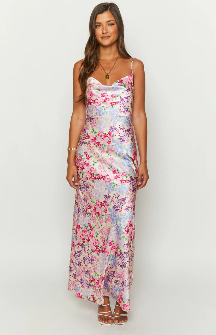 Laufry Yellow Floral Print Maxi Dress - US 16 | Beginning Boutique Exclusive Laufry Yellow Floral Print Maxi Dress - US 16 | Beginning Boutique Exclusive