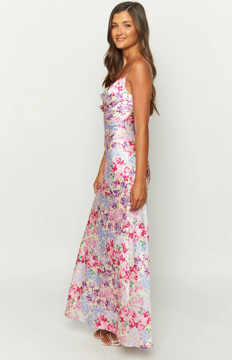 Laufry Yellow Floral Print Maxi Dress - US 16 | Beginning Boutique Exclusive Laufry Yellow Floral Print Maxi Dress - US 16 | Beginning Boutique Exclusive