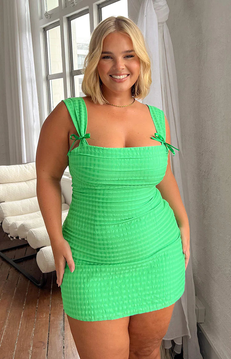 Layla Green Tie Back Mini Dress - US 2