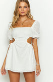 Leana White Broderie Mini Dress Image