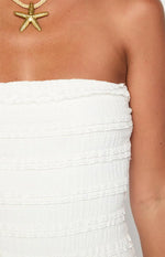 Lela White Strapless Playsuit