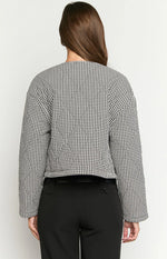 Lennie Black Gingham Quilted Jacket