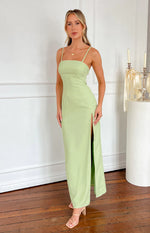 slim fit dress slacks Lenora Green Strapless Maxi Dress