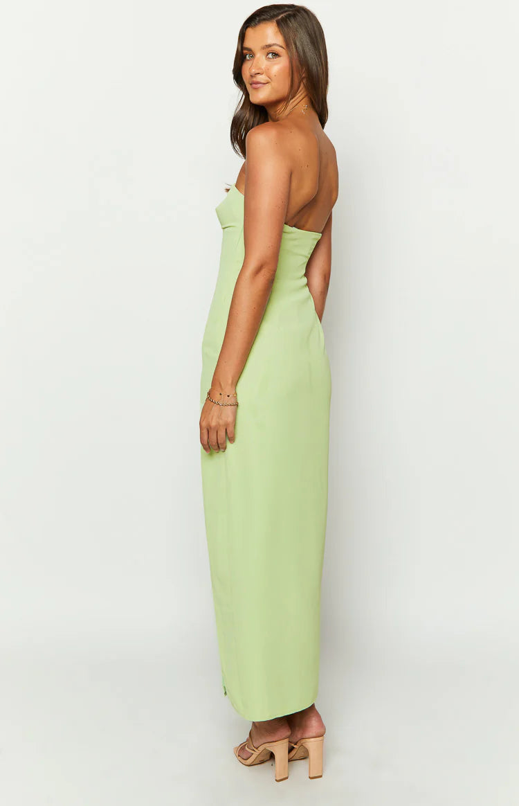 Lenora Green Strapless Maxi Dress - 14 | Beginning Boutique Exclusive Lenora Green Strapless Maxi Dress - 14 | Beginning Boutique Exclusive