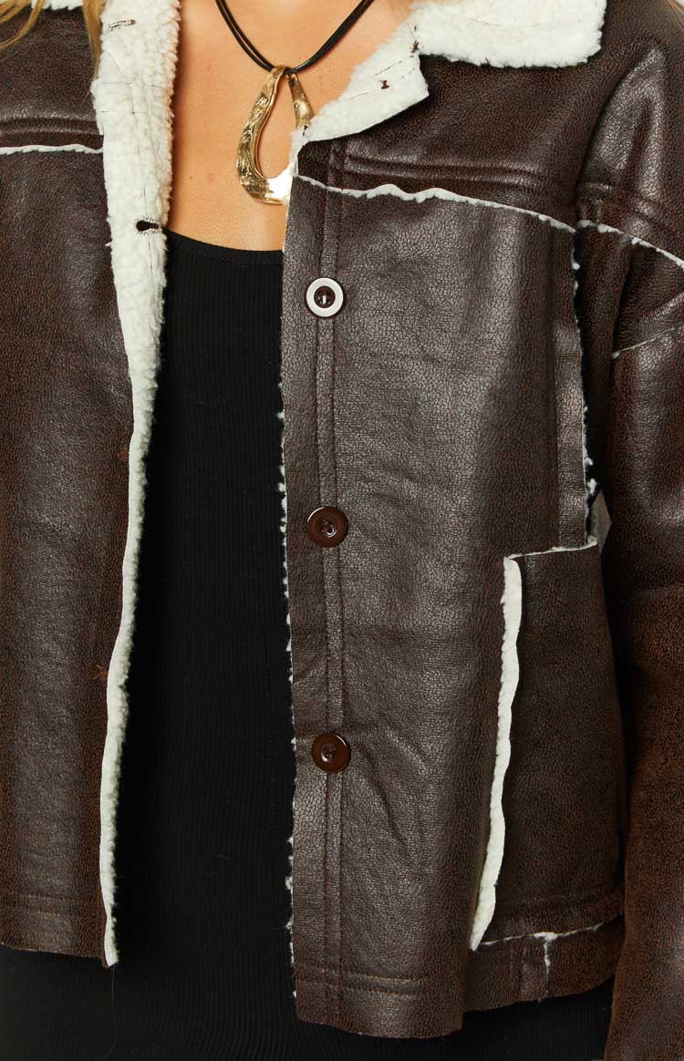 Lewis Brown Fur Detail Jacket Image