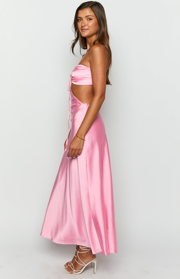 Lili Pink Satin Strapless Maxi Dress – Beginning Boutique US Lili Pink Satin Strapless Maxi Dress – Beginning Boutique US