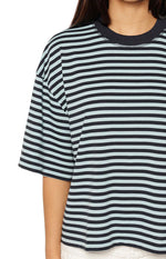 Lioness Bloom Short Sleeve Top Navy Sea Stripe