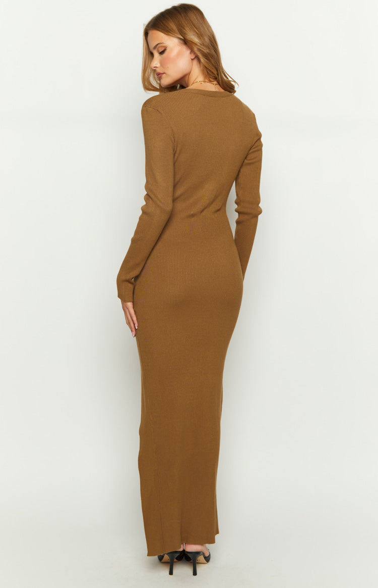Lioness Opulence Camel Maxi Dress - XXS