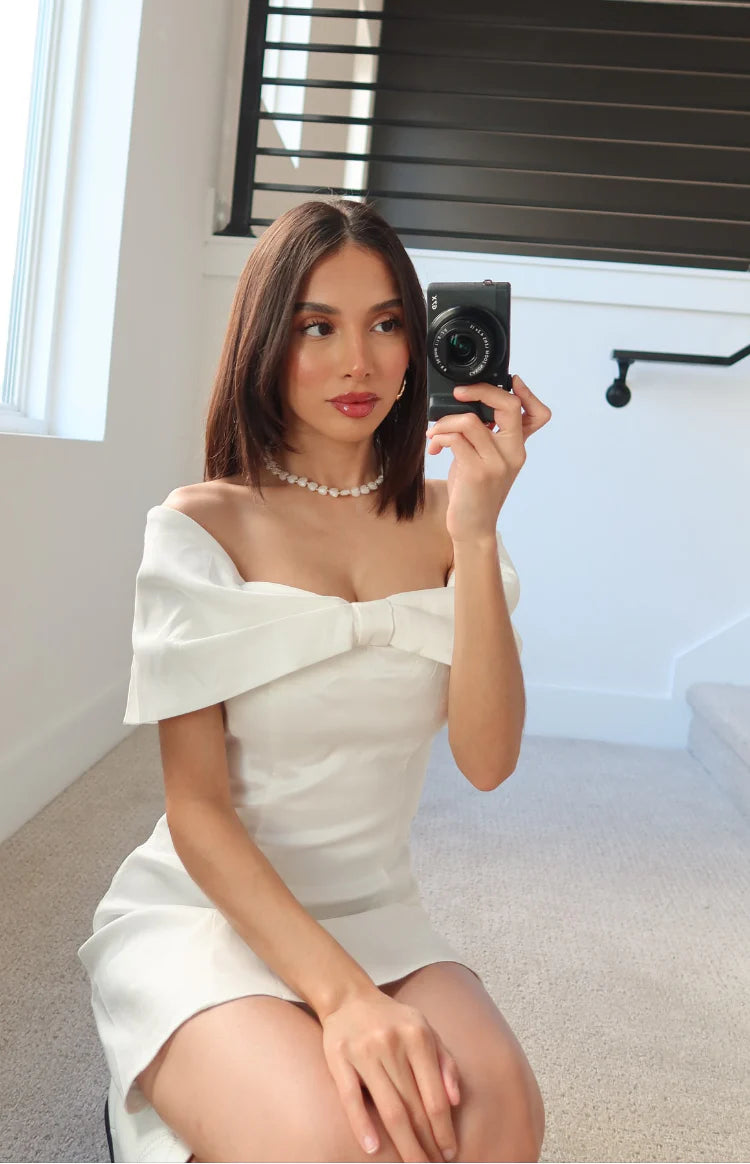 lissy white mini dress Superdown Lissy Mini Dress In White - 6% Off