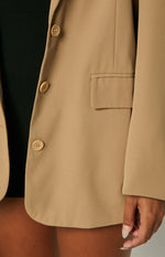 Logan Tan Oversized Blazer