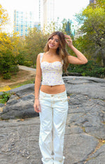 Louis Purple Floral Corset Top Image