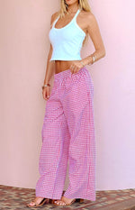 Mahalia Red Gingham Pants