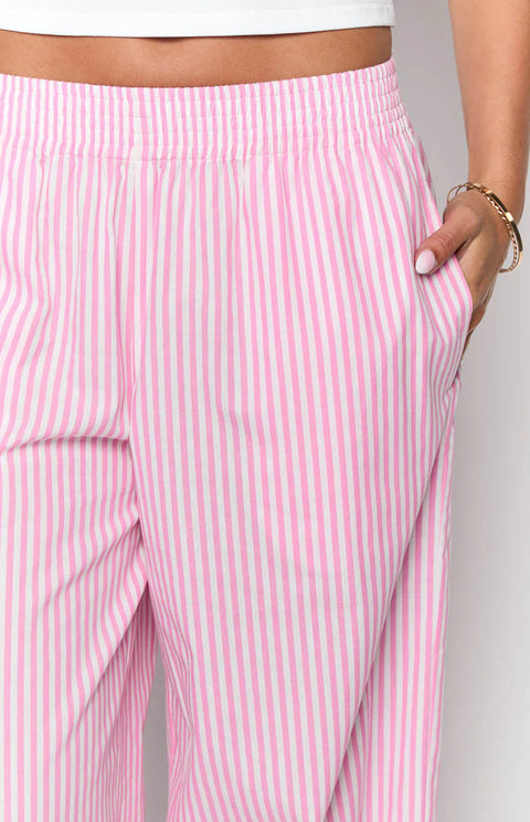 Mahalia Pink Stripe Pants | Beginning Boutique US