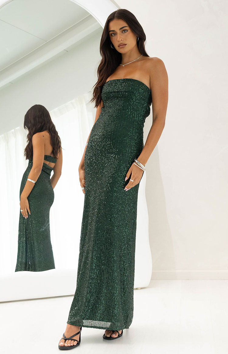 Taleah Cut Out Maxi Dress Green