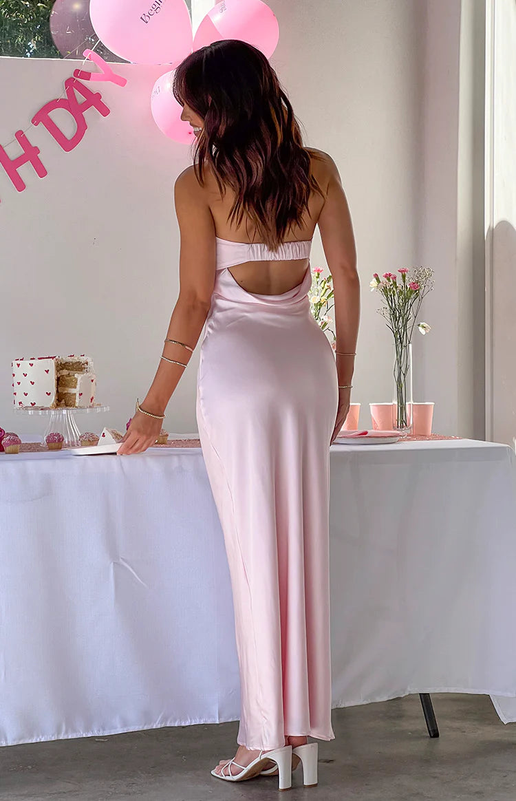 Maiah Light Pink Maxi Dress - US 10