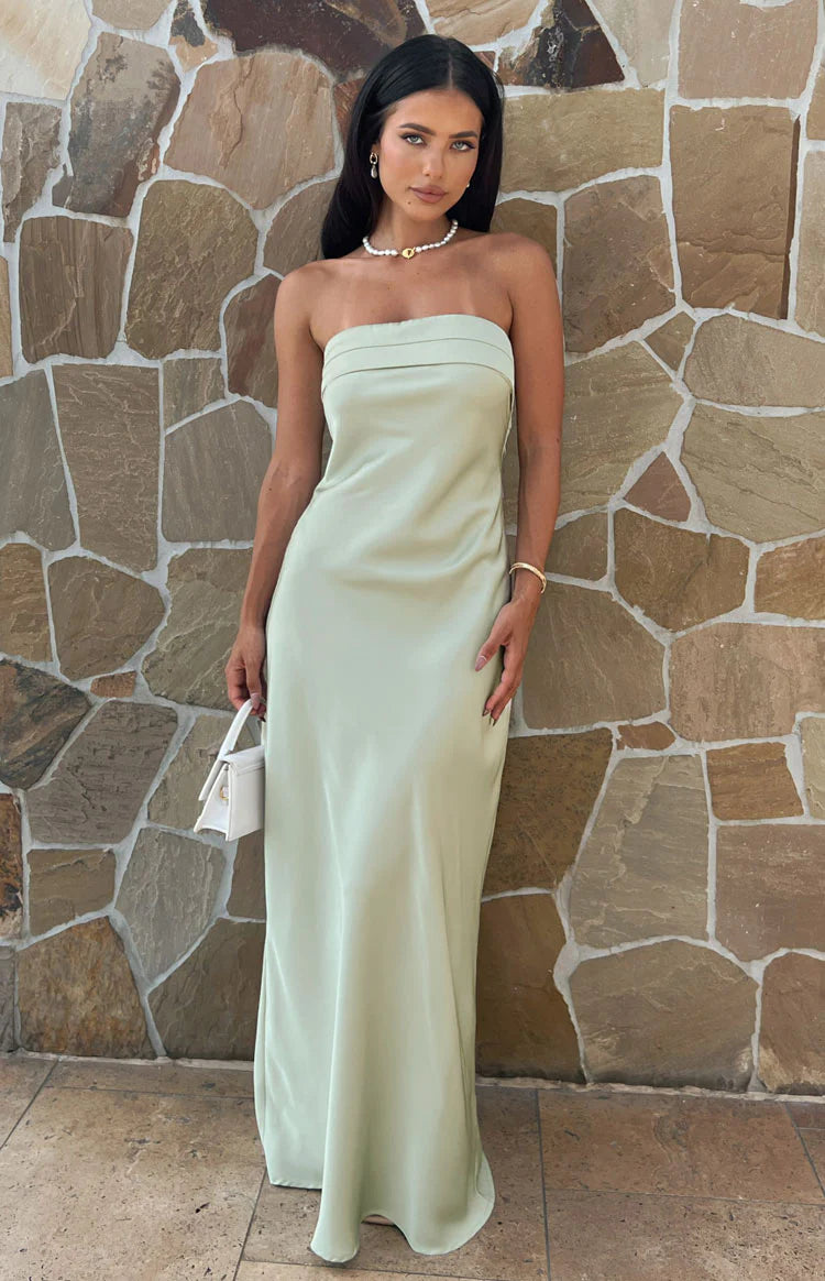 Maiah Sage Maxi Dress - US 2 | Beginning Boutique Exclusive Maiah Sage Maxi Dress - US 2 | Beginning Boutique Exclusive