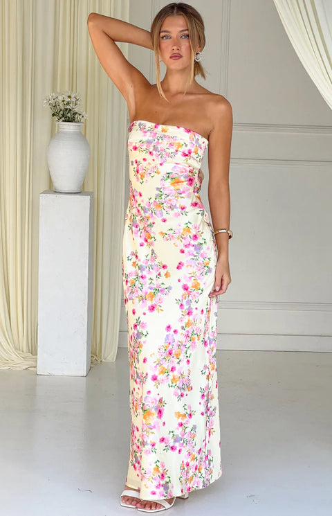 blooming beauty floral print mesh maxi dress Maiah Yellow Bloom - US 2 Size/Width:7.5-E charity Shop Leather Dress Shoes Let your beauty bloom