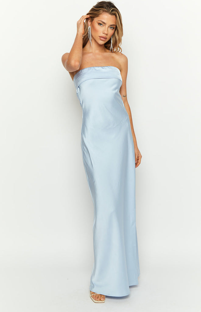 Maiah Blue Formal Maxi Dress – Beginning Boutique US