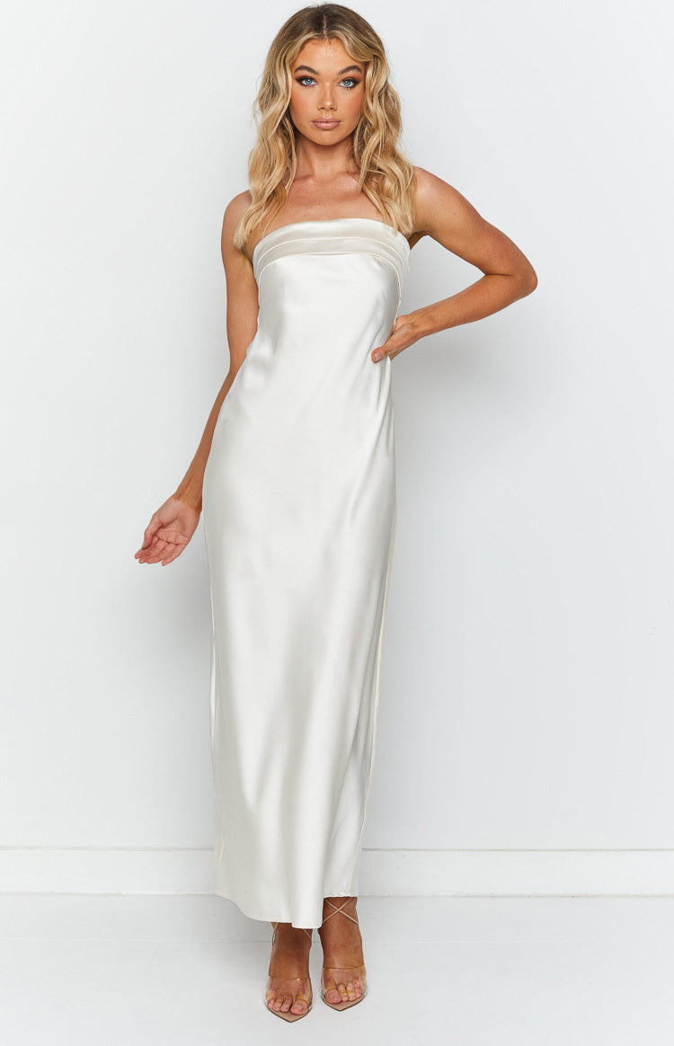 Maiah White Maxi Dress - US 14 | Beginning Boutique Exclusive Maiah White Maxi Dress - US 14 | Beginning Boutique Exclusive