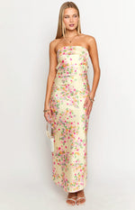 Maiah Yellow Bloom Prom Dress Image