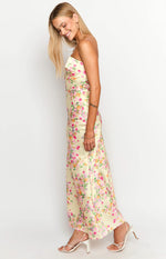 Maiah Yellow Bloom Prom Dress Image