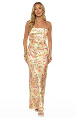 Maiah Yellow Bloom Prom Dress Image