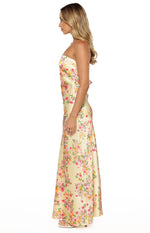 Maiah Yellow Bloom Prom Dress Image