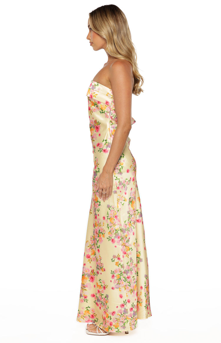 Maiah Yellow Bloom Prom Dress - US 2 Maiah Yellow Bloom Prom Dress - US 2