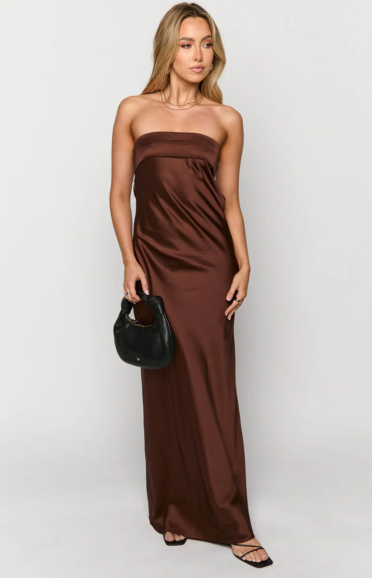 Maiah Brown Maxi Dress - 18
