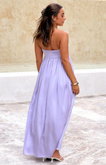 Maiana Lilac Strapless Maxi Dress