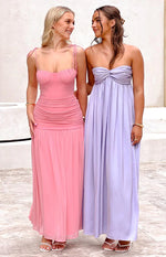 Maiana Lilac Strapless Maxi Dress