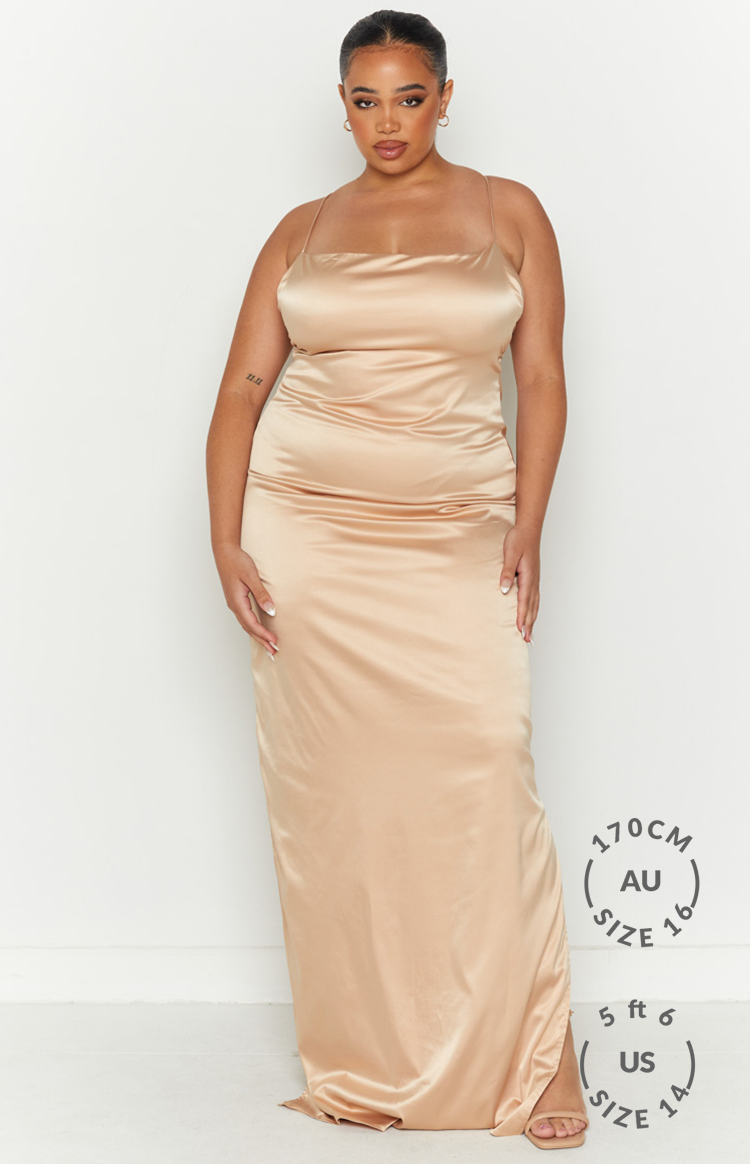 Manhattan Slip Formal Dress Champagne | Beginning Boutique US Manhattan Slip Formal Dress Champagne | Beginning Boutique US